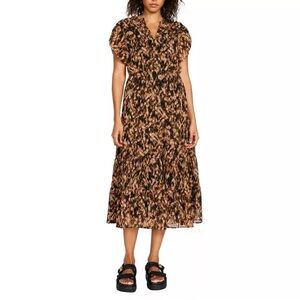 Steve Madden Women’s Tiered Midi Dress Multi (Utility Camo) Size S
